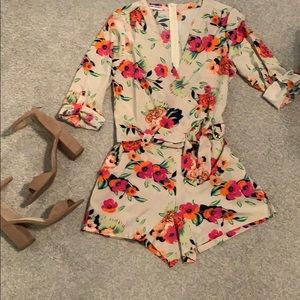 Floral print romper